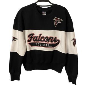 NFL Atlanta Falcons Women’s M Pullover Sweatshirt Red White Black Embroidered